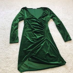Emerald green party dress medium